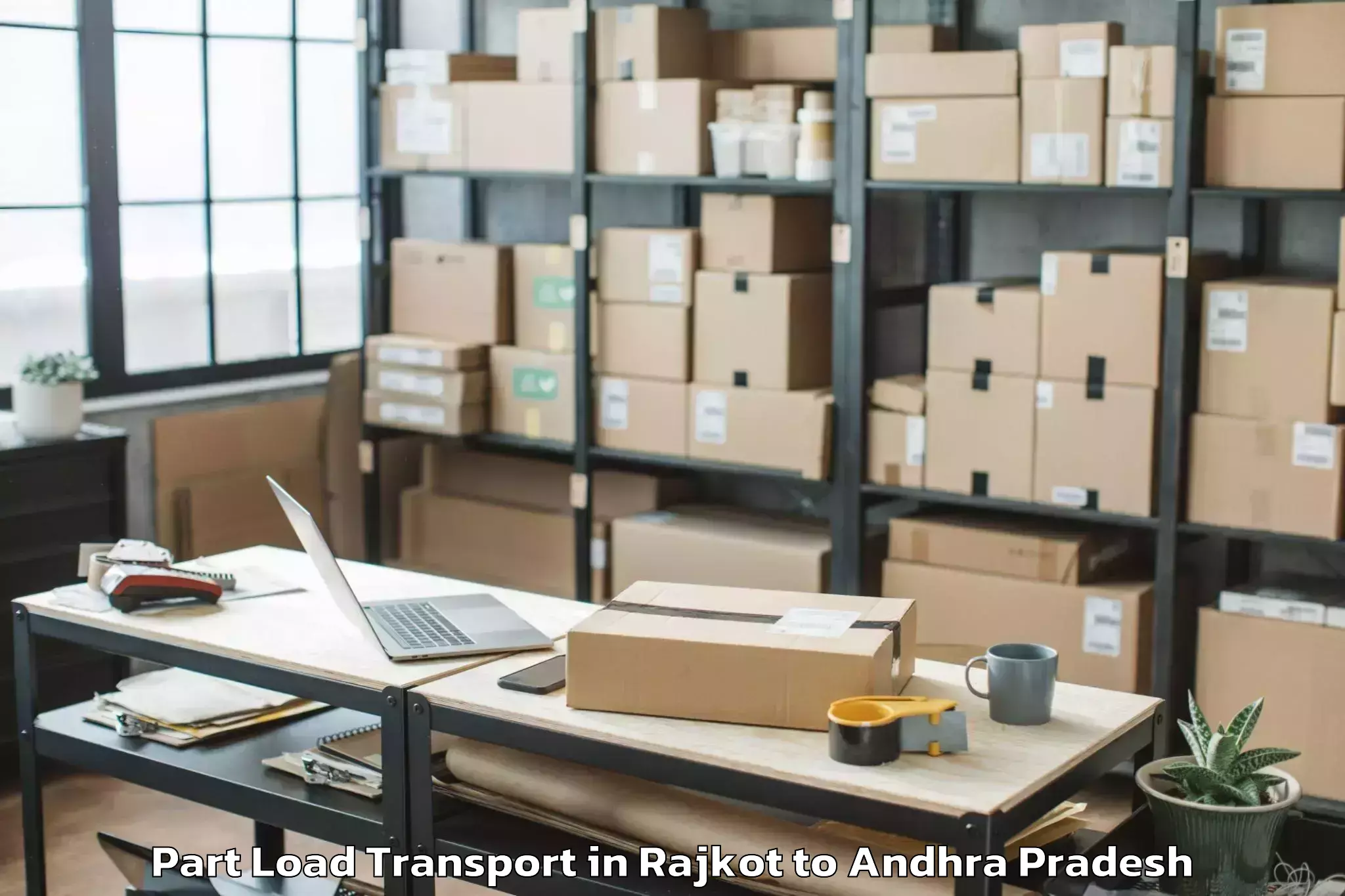 Reliable Rajkot to P Gannavaram Part Load Transport